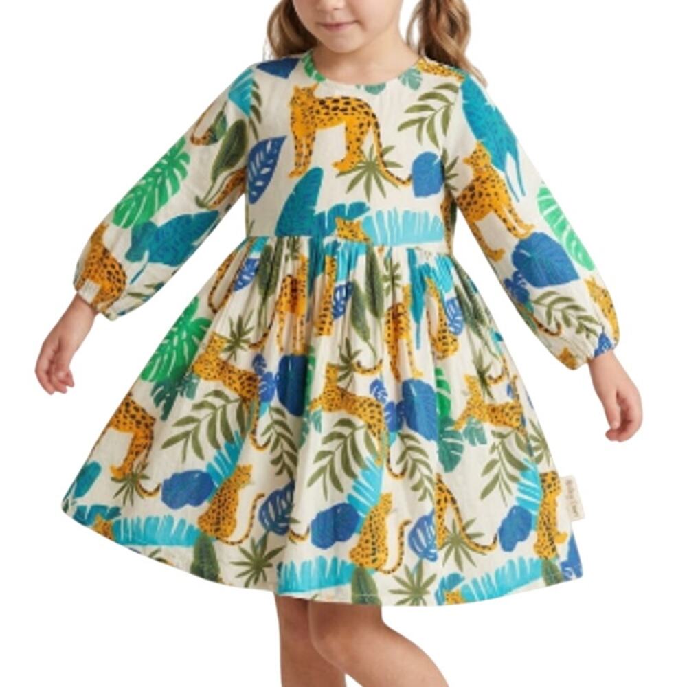Briton Court Girl's White Tropical A-Line Dress Size 3Y